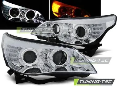 Faruri Angel Eyes pentru BMW E60 / E61 03-07 Tuning-Tec - LPBMC0