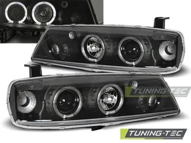Faruri cu Angel Eyes Negri pentru Opel Calibra 08.90-06.97 Tuning-Tec - LPOP07