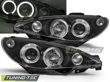 Faruri Angel Eyes pentru PEUGEOT 206 02- Tuning-Tec - LPPE03