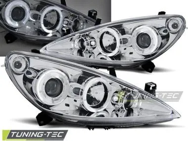 Faruri Angel Eyes pentru PEUGEOT 307 04.01-06.05  Tuning-Tec - LPPE09
