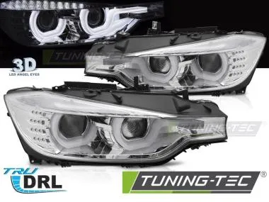 Faruri CHROME Angel eyes U-TYPE pentru BMW F30/F31 10.11 - 05.15 - LPBMI9