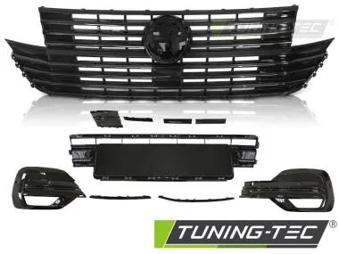 Grila GLOSSY BLACK cu locas emblema si elemente bara pentru VW T6.1 20 - GRVW34
