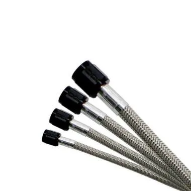 Furtun impletit din otel inoxidabil 4AN (12 inchi) capete negre Nitrous Express  - USA-NX-11112