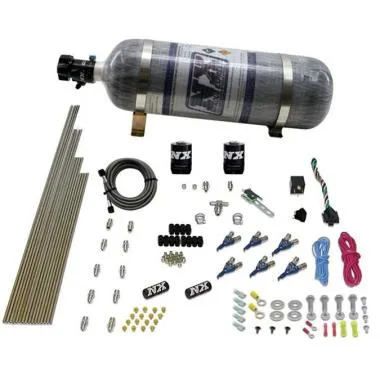 Sistem de azot cu port direct cu 6 cilindri EFI Benzina (150-375 CP) 12 LB Nitrous Express -12 - USA-NX-80006EFI-12