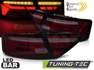 Stopuri LED BAR RED SMOKE SEQ pentru AUDI A5 11-16 - LDAUJ4