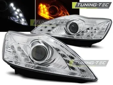 Faruri cu Daylight Chrome pentru Ford Focus 02.08-10 Tuning-Tec - LPFO49