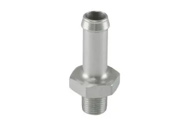 Montare 10mm / 3/8quot; Capatul furtunului la -1/8 NPT tata drept - argintiu - TS-NH-0310-CL