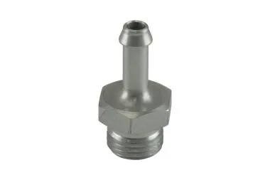 Montare 6mm / 1/4quot; Capatul furtunului la -6 AN ORB tata drept - argintiu - TS-OH-0606-CL