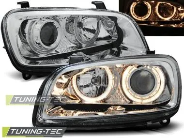 Faruri cu Angel Eyes Chrome pentru Toyota Rav4 06.94-06.00 Tuning-Tec - LPTO11