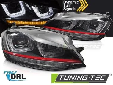 FARURI SEQ BLACK WITH RED LINE pentru VW GOLF 7 13-17 - LPVWV6