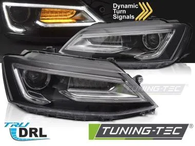 Faruri TUBE LIGHT BLACK pentru VW JETTA VI 11-18 - LPVWX0