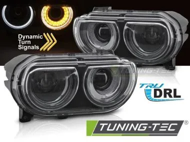 FARURI DRL BLACK pentru DODGE CHALLENGER 08-14 - LPDO29