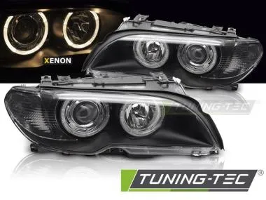 FARURI XENON ANGEL EYES BLACK pentru BMW E46 03-06 COUPE CABRIO - LPBMP2