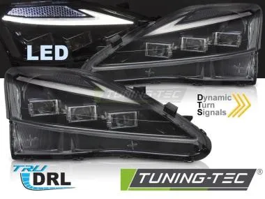 Faruri FULL LED BLACK pentru LEXUS IS 06-13 - LPLE12
