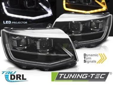 Faruri LED TUBE LIGHT BLACK DRL SEQ pentru VW T6 15-19 - LPVWX7