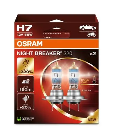 BEC H7 OSRAM Night Breaker 220 DUO - OSR64210NB220-2HB