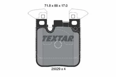 Set placute frana spate Textar pentur BMW Seria F 1/2/3/4 - 2502902