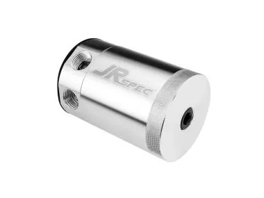 Rezervor de ulei cu 2 porturi din aluminiu,  cu deflector / separator aer-ulei - JRSPEC-TANK-018