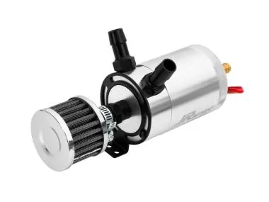 Rezervor de ulei cu 2 porturi,  din aluminiu,  cu separator aer-ulei și filtru - JRSPEC-TANK-019