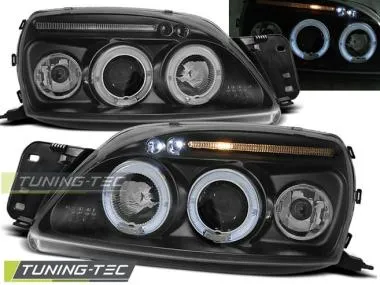 Faruri Angel Eyes pentru Ford Fiesta MK5 09.99-04-02 black  Tuning-Tec - LPFO27