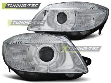 Faruri pentru Skoda Fabia 07-03.10 ,  Roomster 06-03.10 Chrom Tuning-Tec - LPSK14