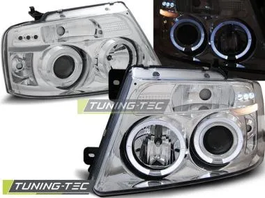 Faruri Angel Eyes Chrome pentru Ford F150 11 04-08 Tuning-Tec - LPFO39