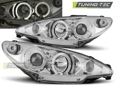 Faruri Angel Eyes pentru PEUGEOT 206 10.98-02 Tuning-Tec - LPPE06