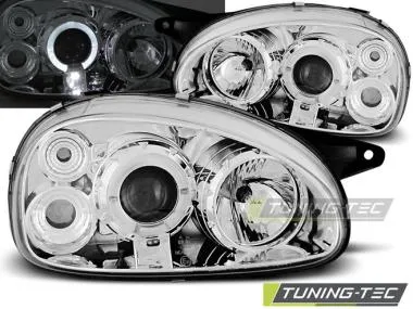 Faruri Angel Eyes Chrome pentru Opel Corsa B 02.1993-10.2000 Tuning-Tec - LPOP13