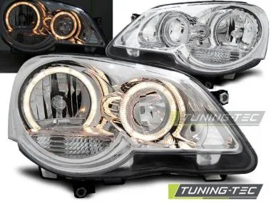Faruri Angel Eyes pentru Volkswagen Polo 9N3 04.2005-2009 Tuning-Tec - LPVWE2