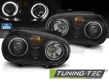 Faruri ANGEL EYES CCFL BLACK pentru VW GOLF IV 97-03 - LPVWY9