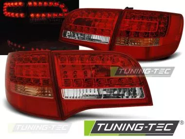 AUDI A6 C6 05-08 AVANT RED WHITE taillights - LDAUD8