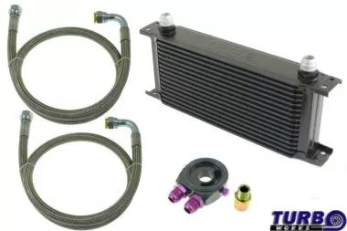 Oil Cooler Kit 25-rows 260x195x50 AN10 black - CN-OC-138 KIT