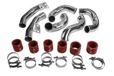 Kit tevi intercooler Nissan R35 GT-R,  culoare Red - ICK-NIS-R35-R