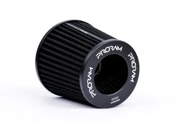 Filtru aer sport universal Proram Multi Fit,  gura 80mm,  gat aluminiu plisat,  cu silicon - PR-PJ-150-80-BK-KIT