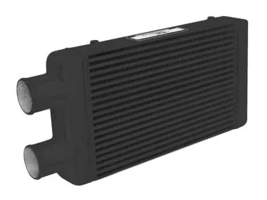 Intercooler frontal FMIC.EU negru 450x300x76 mm,  conexiune pe o parte - IC45030076-WELD-B