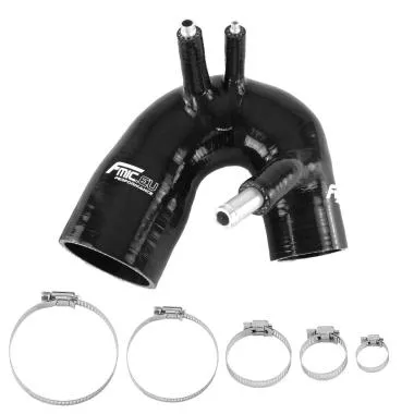 Furtun admisie silicon FMIC.EU pentru Fiat 500 / 595 / 695 1.4 T-Jet,  negru - FMIC-5003-B