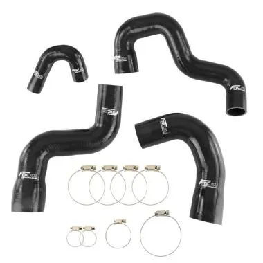 Kit furtune silicon lichid racire radiator FMIC.EU pentru Audi A4 B8 / A5 8T 2.0T 2007-2016,  negru - FMIC-2089-B
