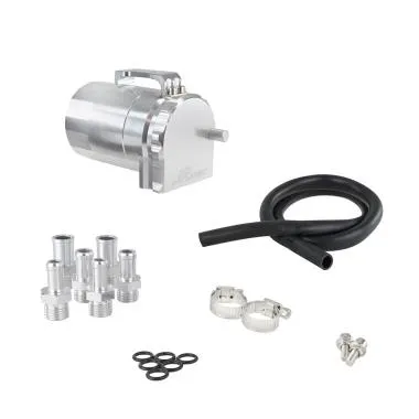 Oil Catch Tank JRspec 350ml cu racorduri 6mm 8mm 10mm pentru sistem ventilatie carter - JRSPEC-TANK-031