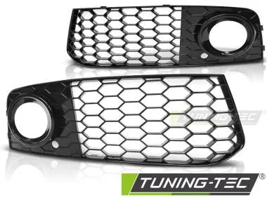 Front grille RS style AUDI A4 (B8) 08-10.11 GLOSSY BLACK - GRAU19