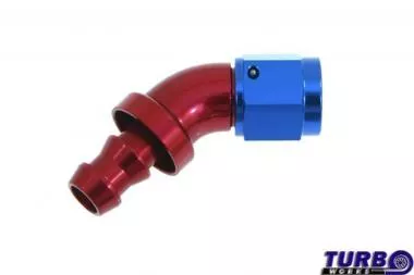 ONE PIECE FORGED PUSH-ON HOSE END 45deg AN6 - MP-AL-017