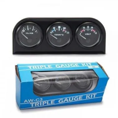Ceas indicator temperatura apa,  presiune ulei si volt - DP-ZE-208